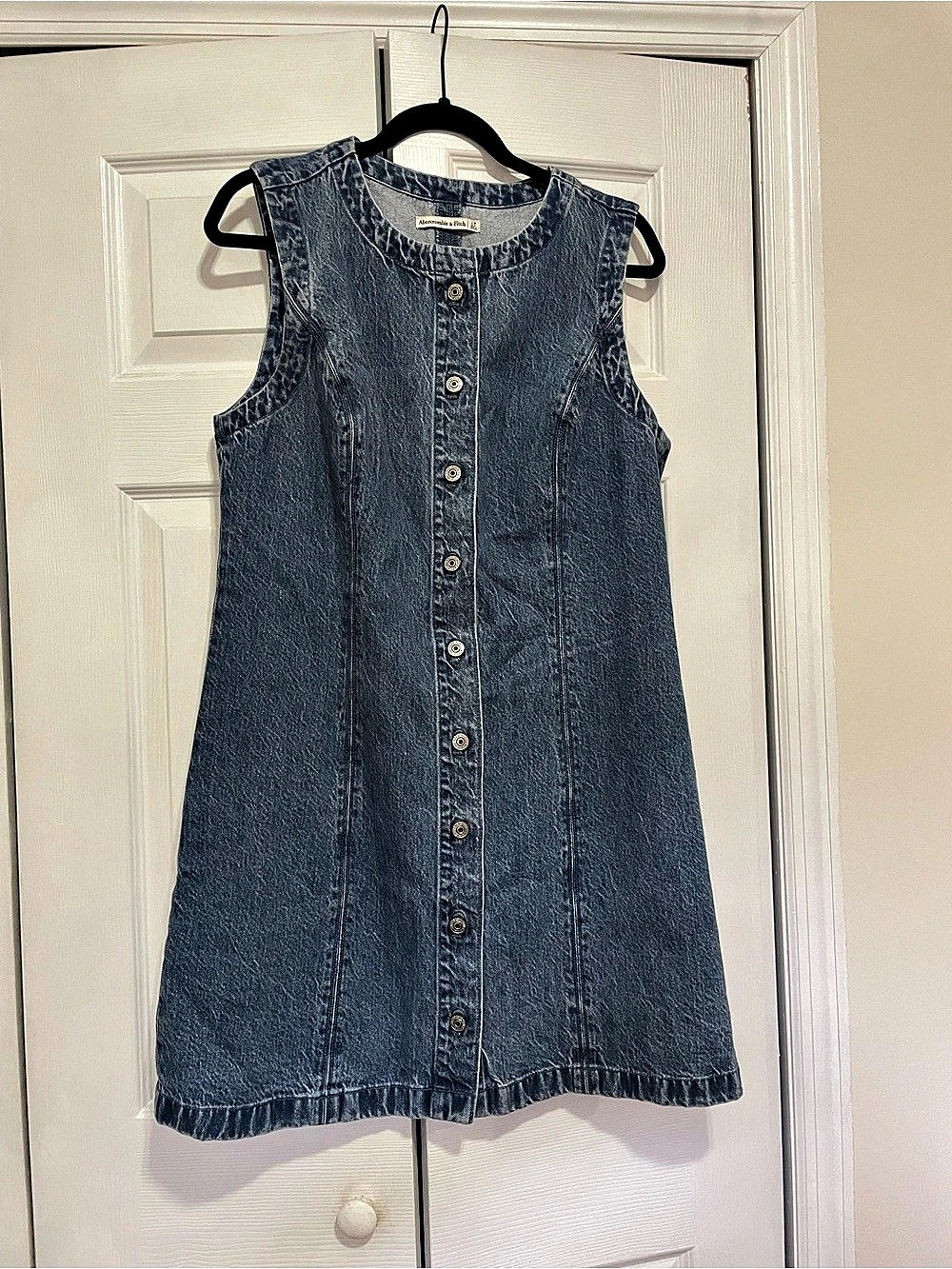 Abercrombie & Fitch Denim Mini Dress Blue Size Large Like New